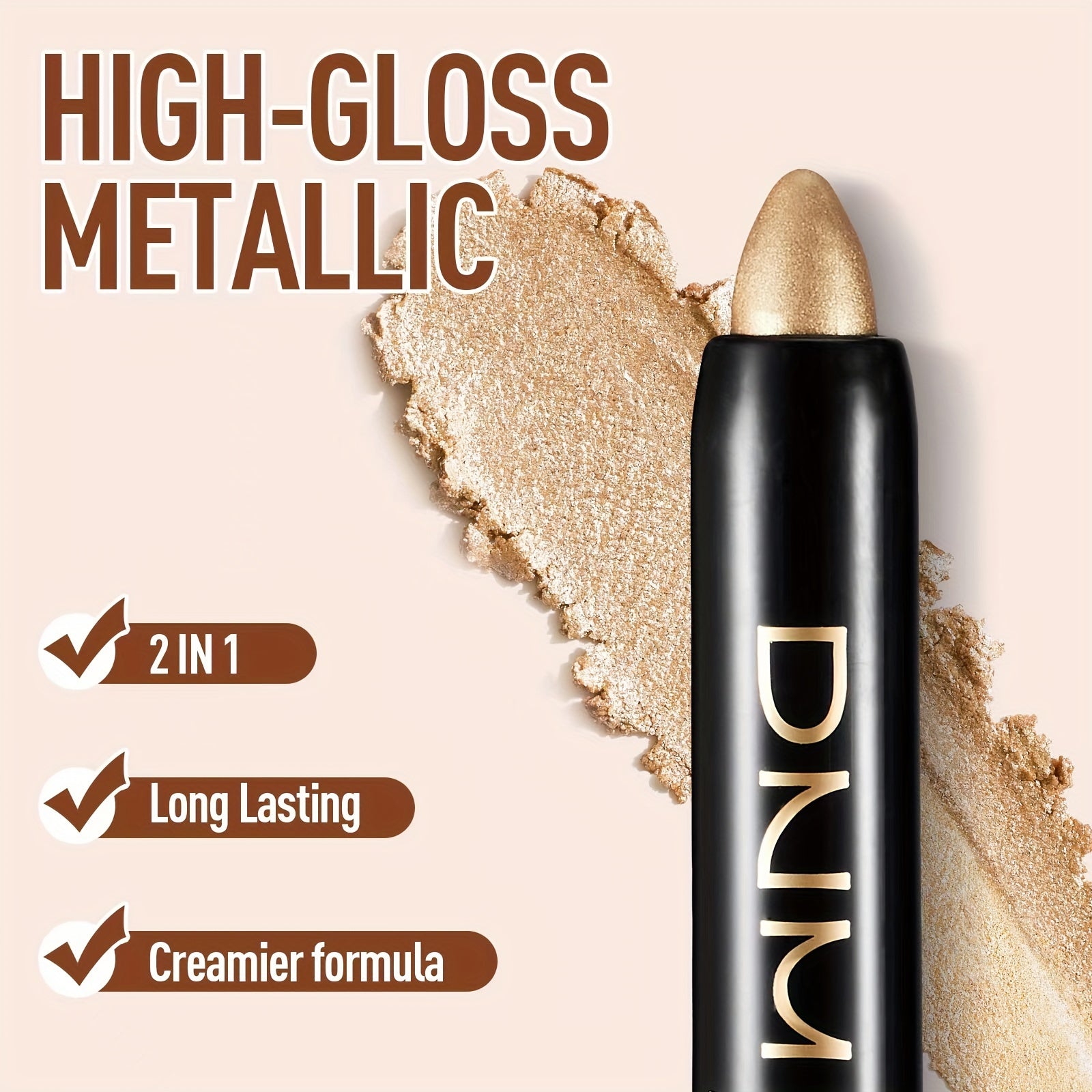 Women Shimmer Monochrome Eyeshadow Pencil Waterproof High Shine Eye Makeup