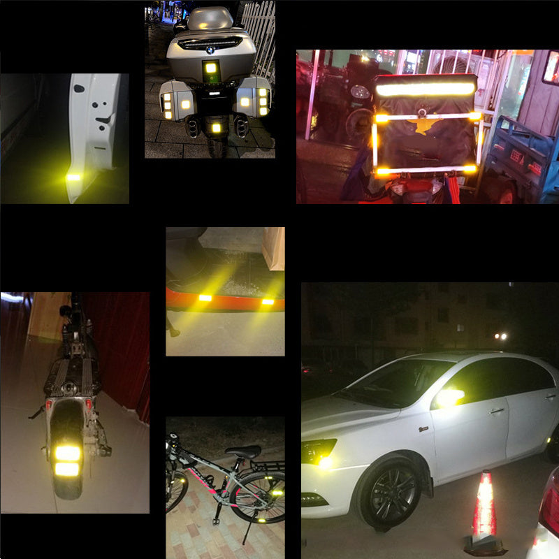 10 шт. светоотражающих стрелок-наклеек PET, высоковидимых защитных наклеек для транспортных средств