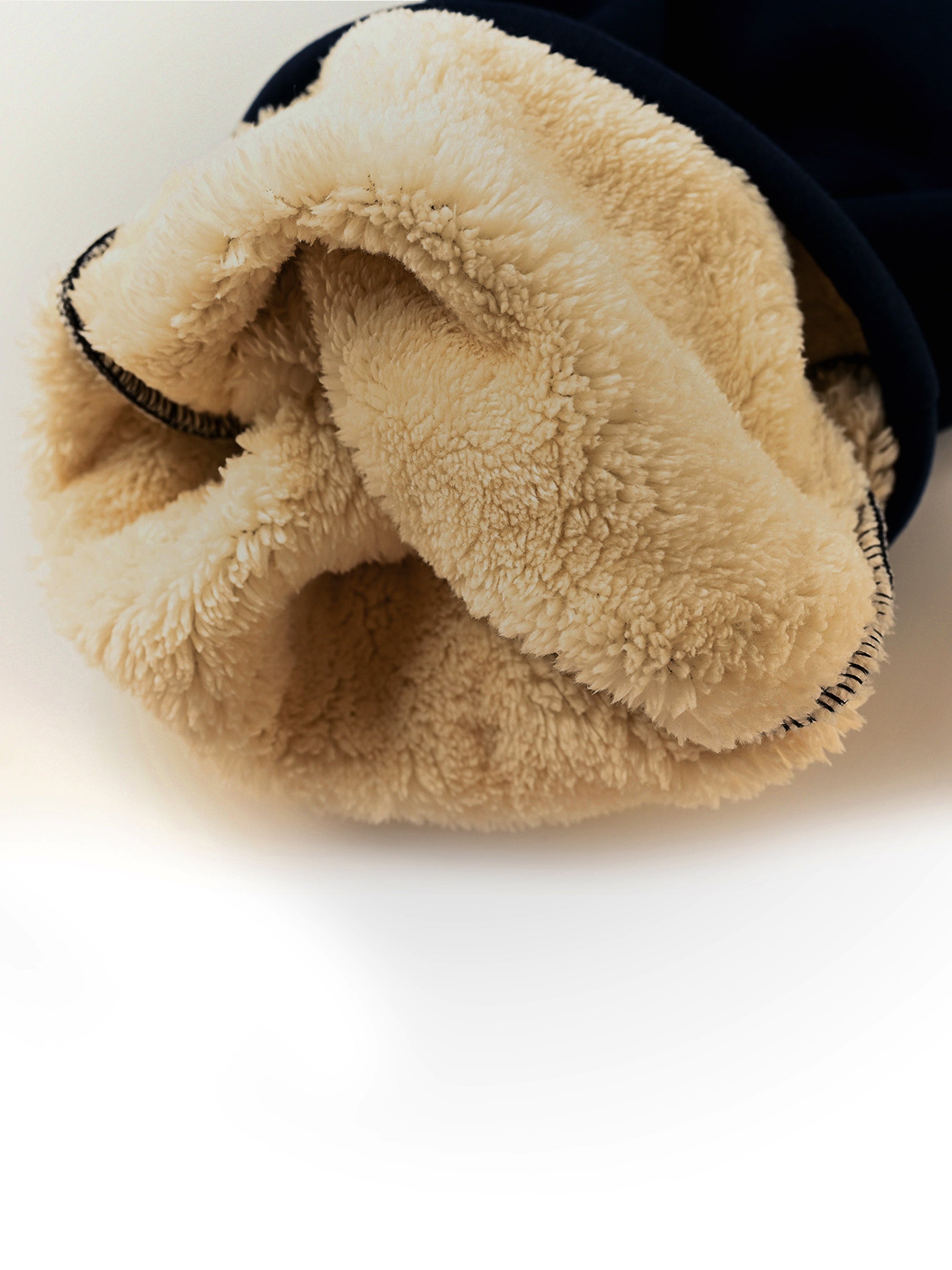 Erkaklar uchun kuz/qish fleytsli tasodifiy sport shimlari - Keng kesim, bir rangda, tortma bel, cho'ntaklar, KATTA O'LCHAM