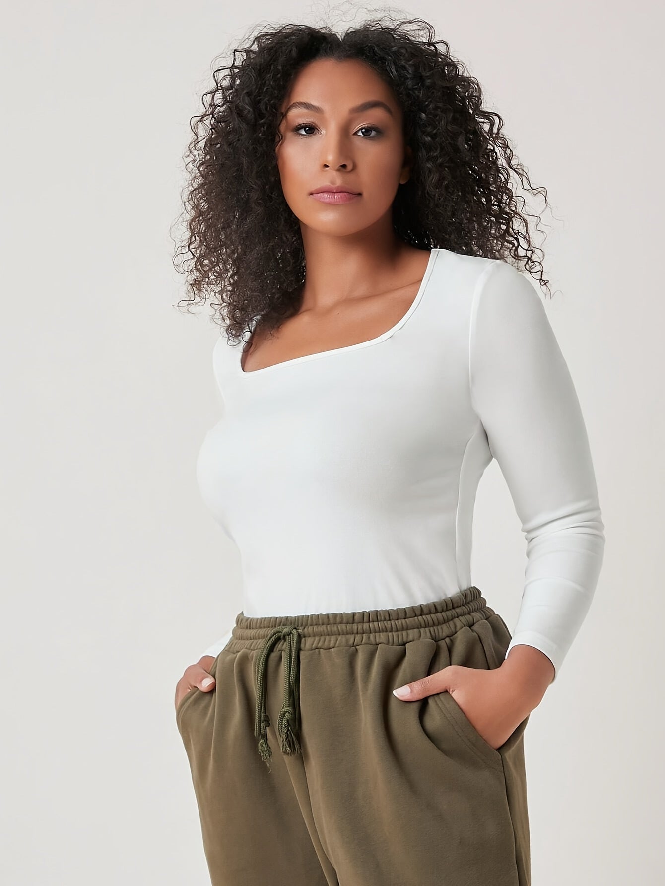 Women's Cotton Square Neck Slim Fit Bodysuit Set 3 Pack