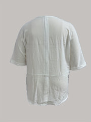 Women's Loose Casual Oversized Cotton Round Neck Shirt