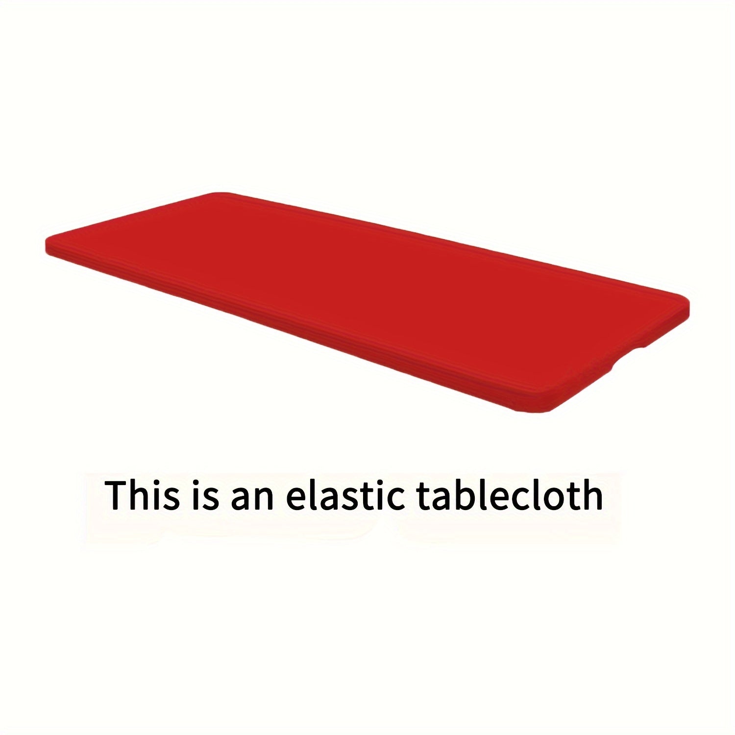 Rectangular Polyester Tablecloth with Elastic Edges for Outdoor Events and Parties
