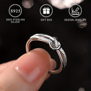 Sterling Silver Mobius Ring for Women Elegant Simple Band Gift