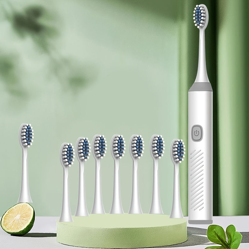 Electric Toothbrush for Adults White with Multiple Brush Heads, IPX7 Waterproof