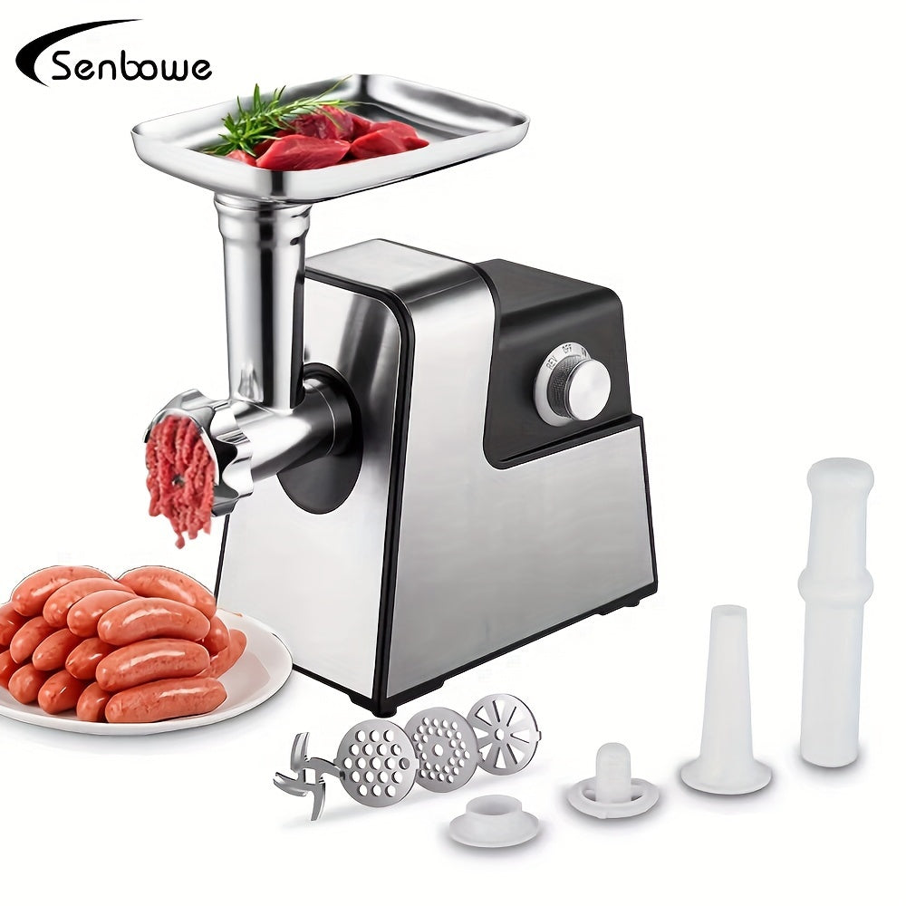 Molino de carne eléctrico de acero inoxidable con accesorios 220-240V enchufe europeo