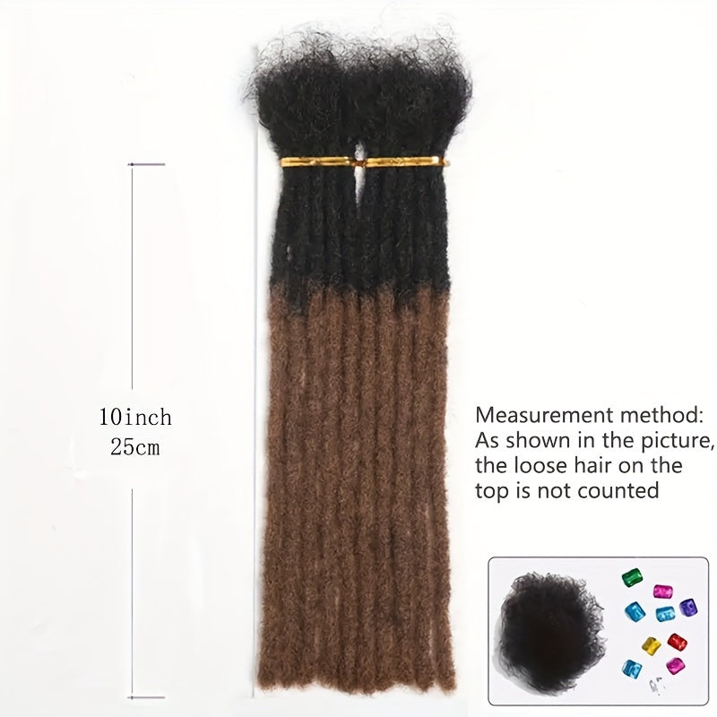 Men's Dreadlock Extensions 0.4cm 10 Strands Human Hair Braids