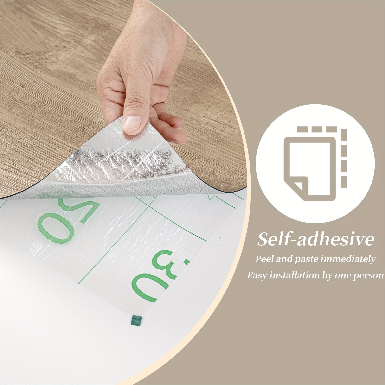 3D Retro Wood Grain Vinyl Floor Stickers Waterproof Peel and Stick Durable Easy to Clean for Home Rooms