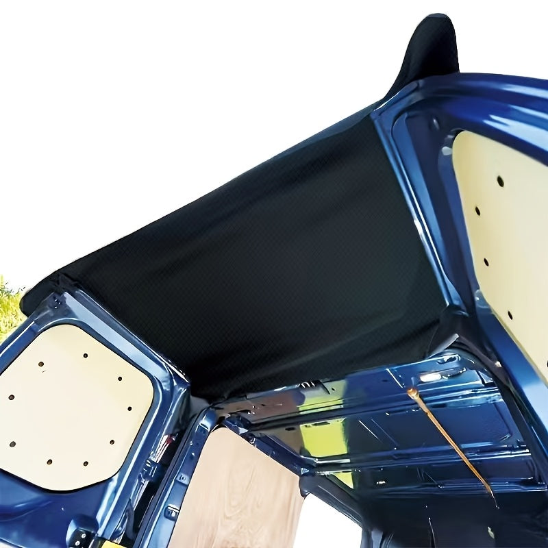 Ço‘p yillik Polyesterli Karavonlar uchun suv o'tkazmaydigan qora awning, oson o'rnatish