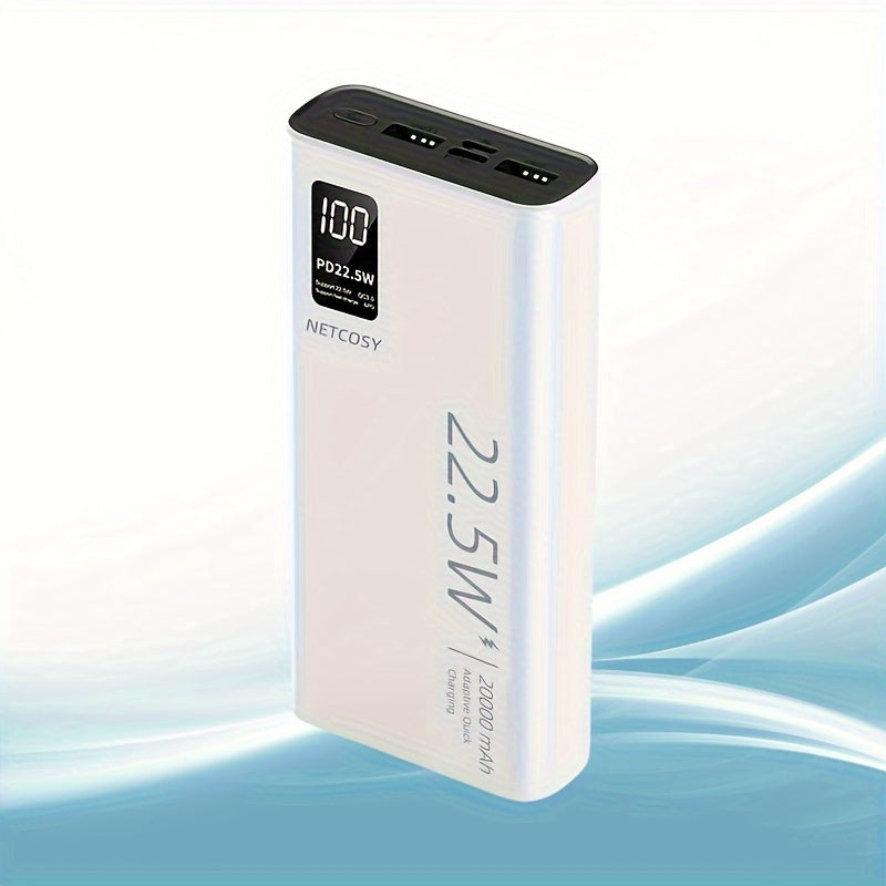 20000mAh Portable Power Bank with 22.5W Fast Charging for Smartphones and Tablets