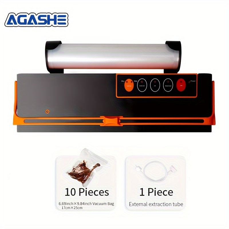 Машина вакуумной упаковки с ножом, режимы для сухих и влажных продуктов, компактный дизайн. Лабораторно протестирована и оснащена светодиодными индикаторами. Съемный регулируемый держатель для пакетов и мощное всасывание для герметизации воздуха.