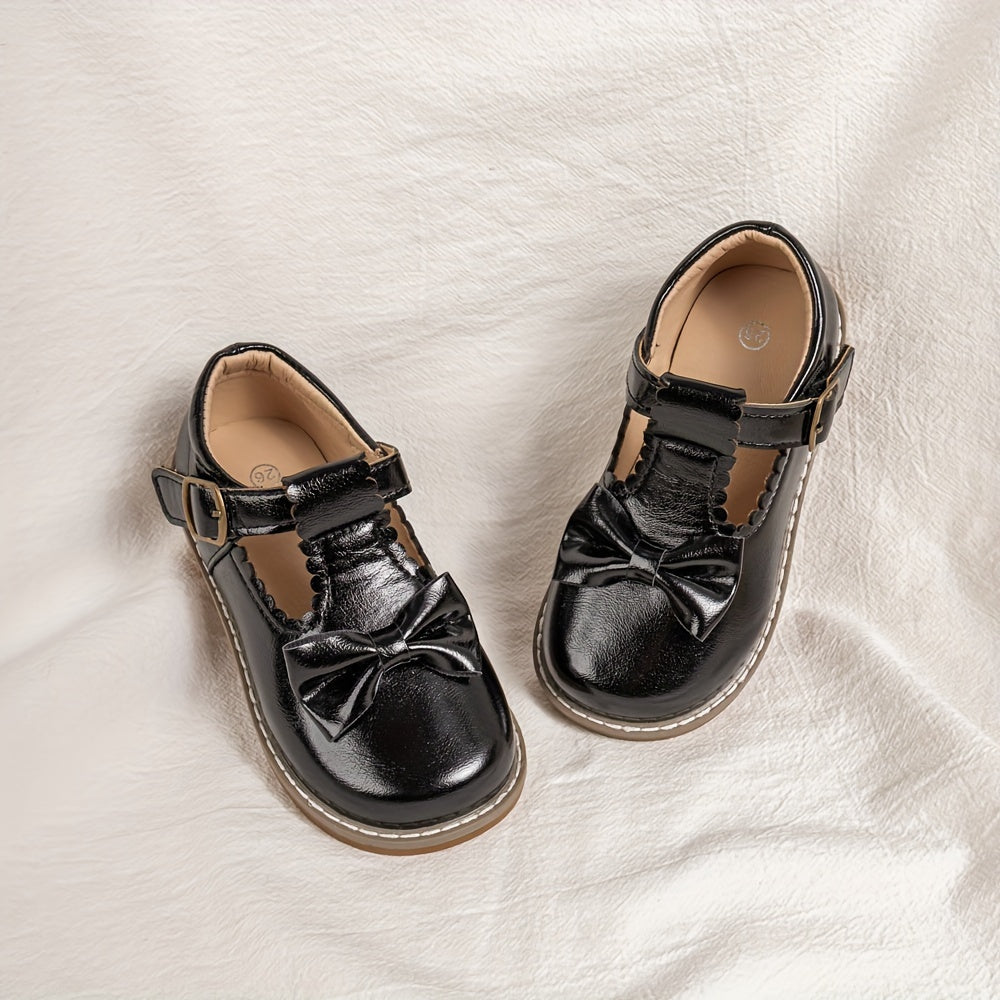 Девочки Туфли Мэри Джейн с бантом, верх из PU, подошва из TPR, для всех сезонов