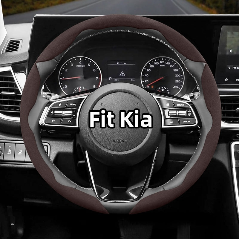 Universal Winter Fleece Non-Slip Steering Wheel Cover for All-Season Use