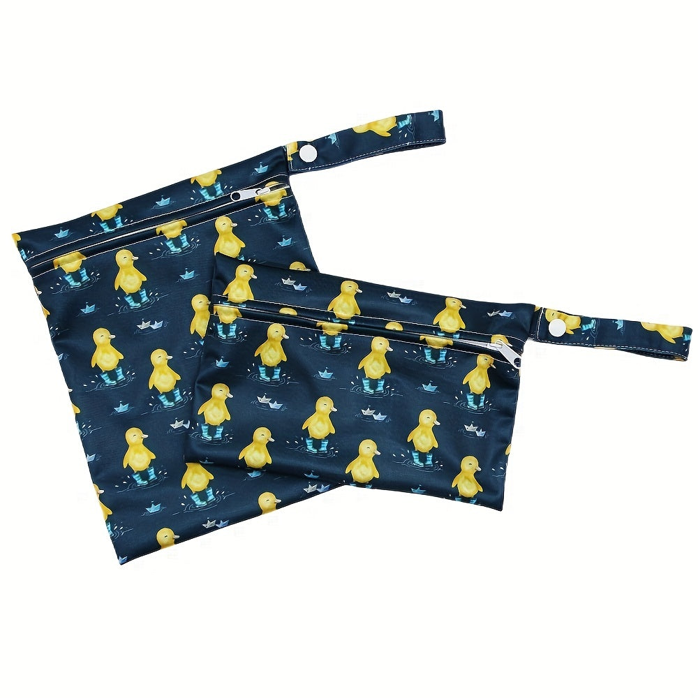 Duck Print Diaper Bag Set 2 Pieces for Babies and Toddlers