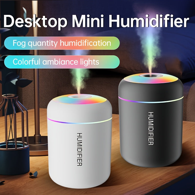 Portable USB Humidifier with Lights and Aromatherapy for Cars, Office, Bedroom