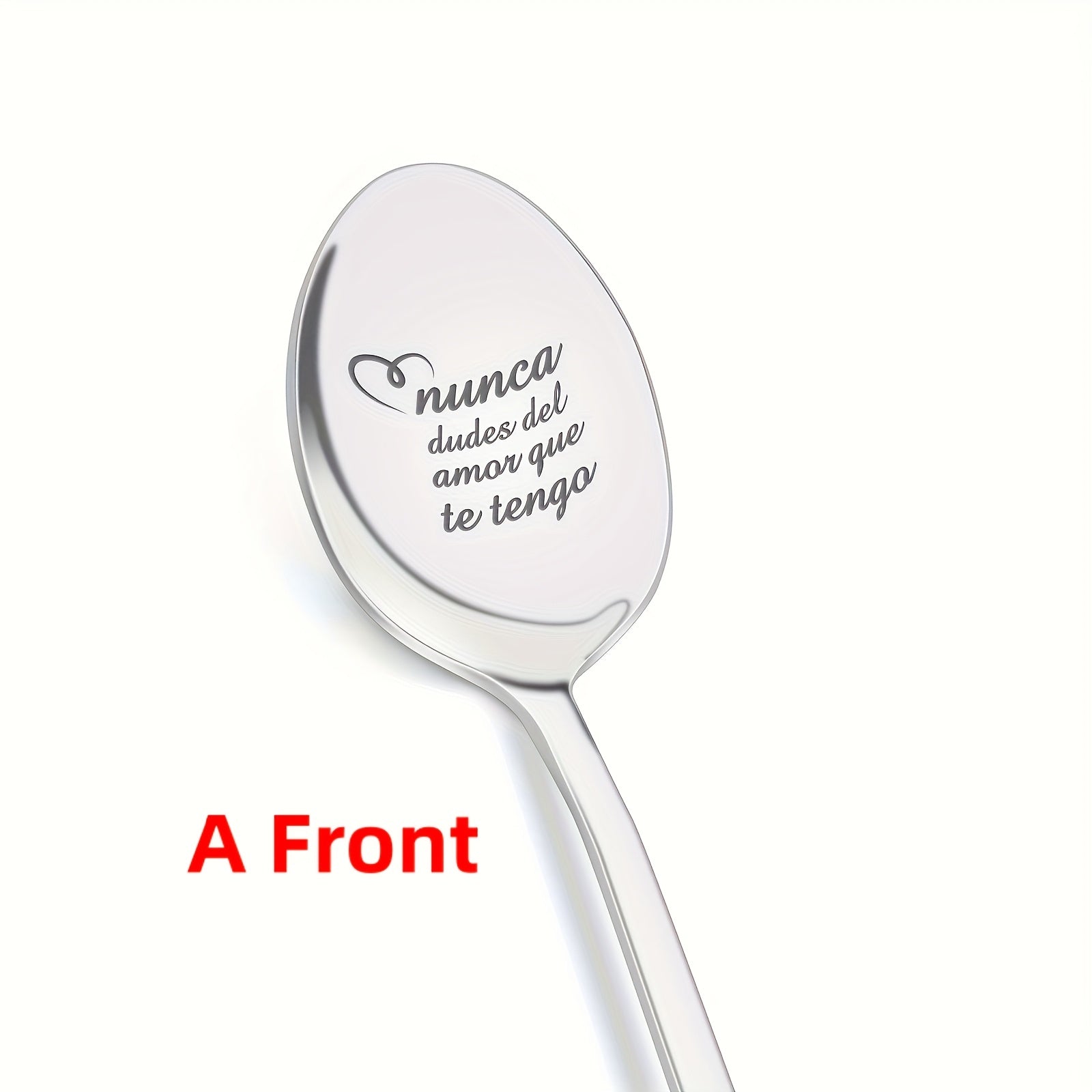 Personalized Stainless Steel Spoon Set for Couples, Holiday Gift, Tableware