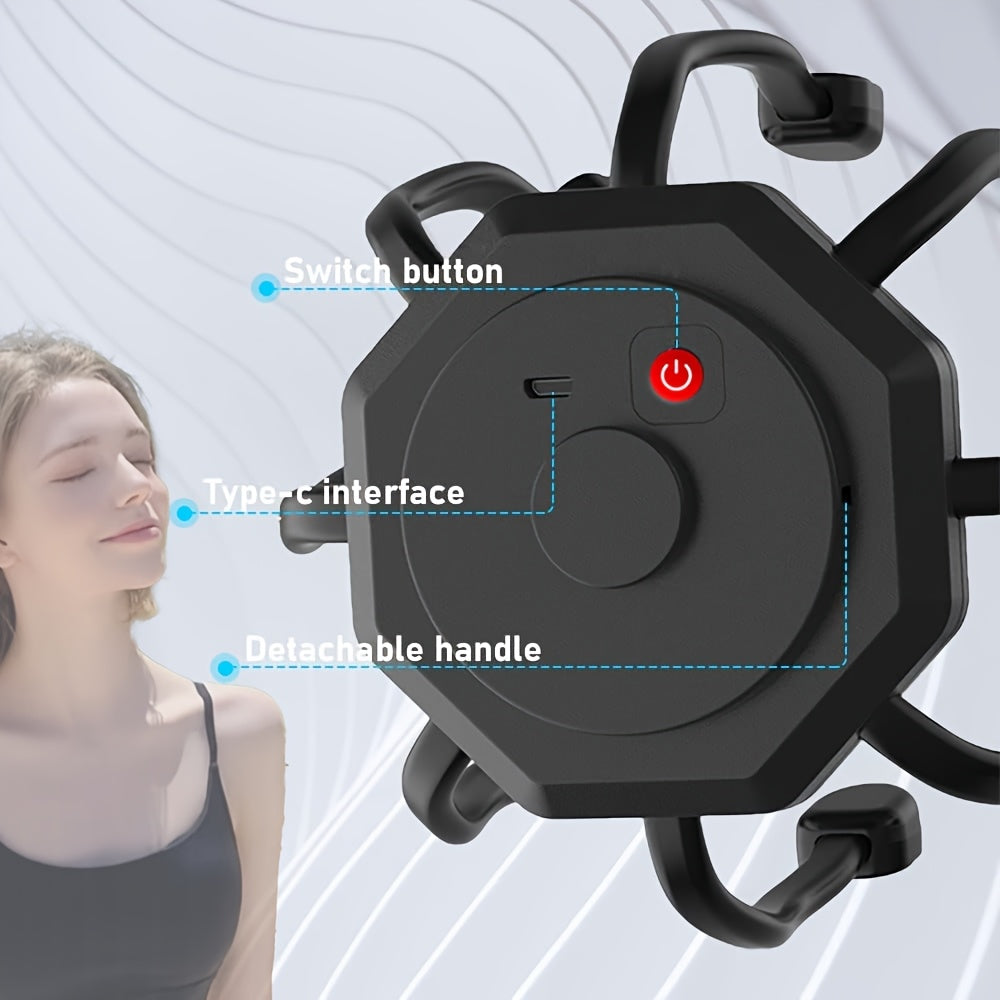 Portable Electric Scalp Massager with 3 Modes, 360-Degree Head, 8 Soft Fingers, Rechargeable USB, Stress Relief Gift