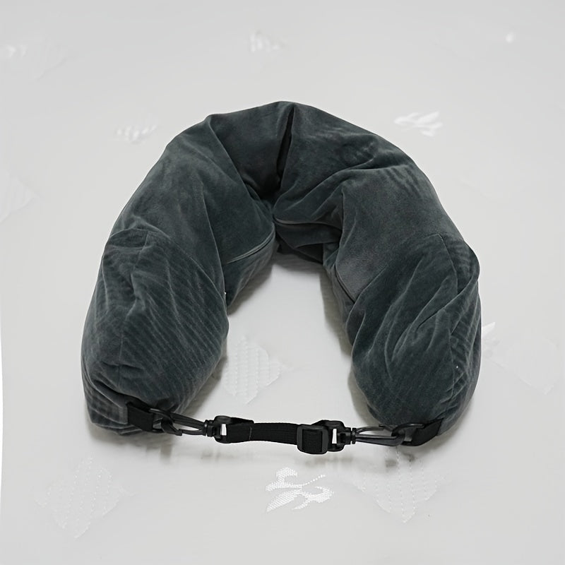 Adjustable Travel Neck Pillow with Zipper for Comfort and Support