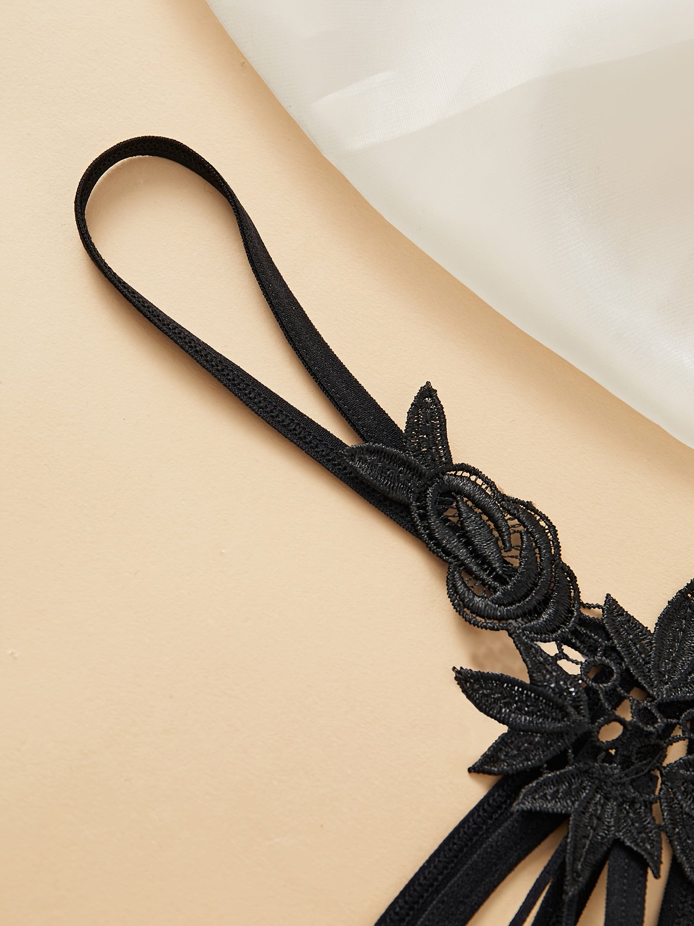 Adult Beaded G-String with Drop Waist Polyester Nylon Blend Lingerie