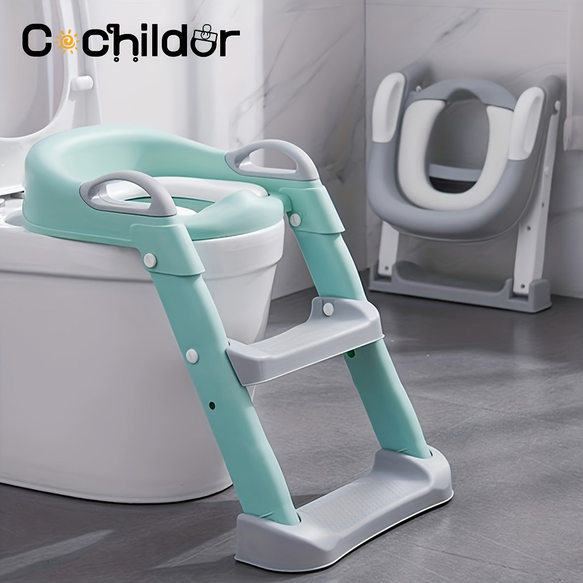 Asiento de orinal para niños pequeños para niños y niñas con taburete paso suave con cojín