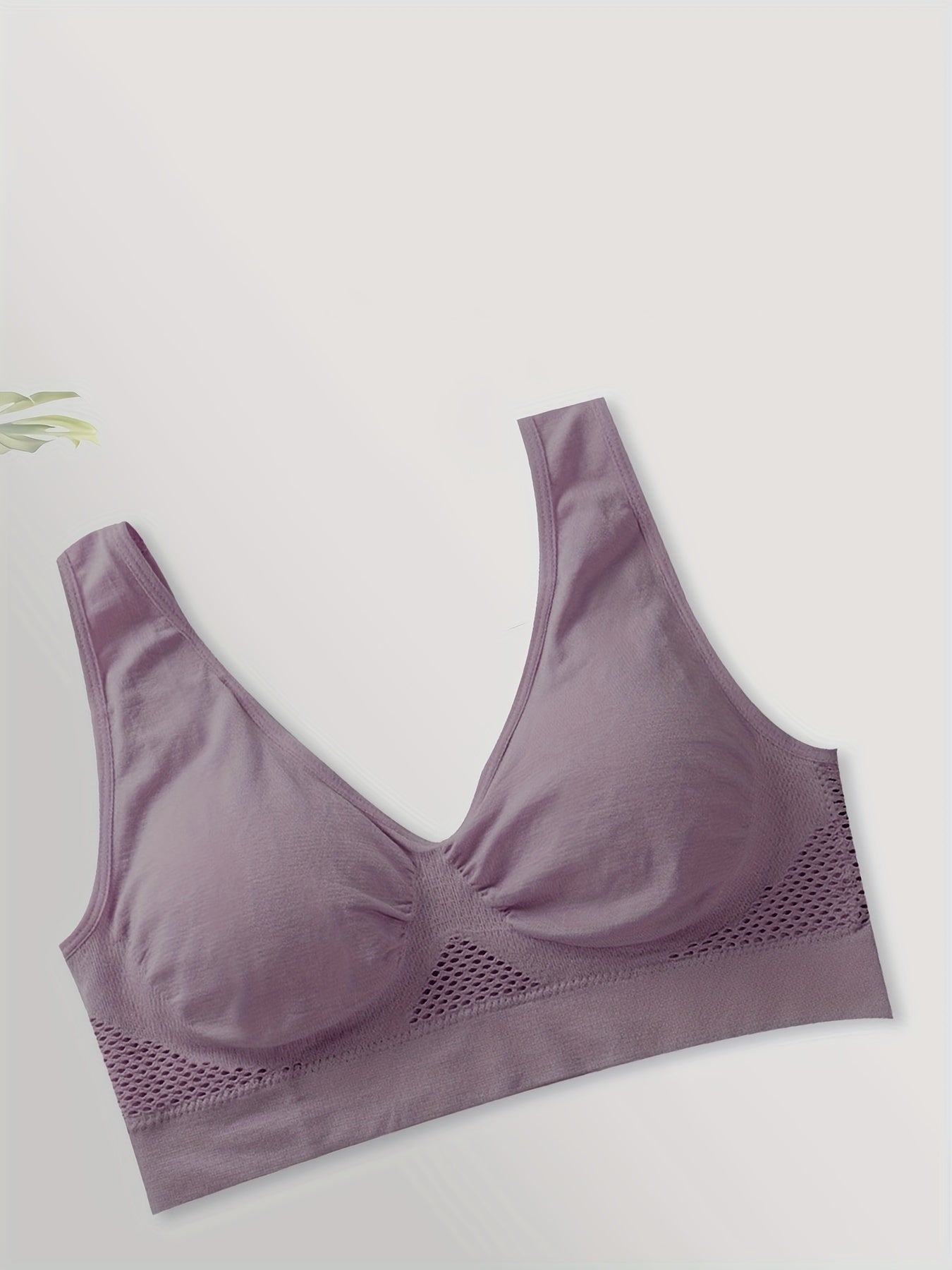 Plus Size Sports Bras 7-Pack Nylon Breathable Mesh Removable Pads