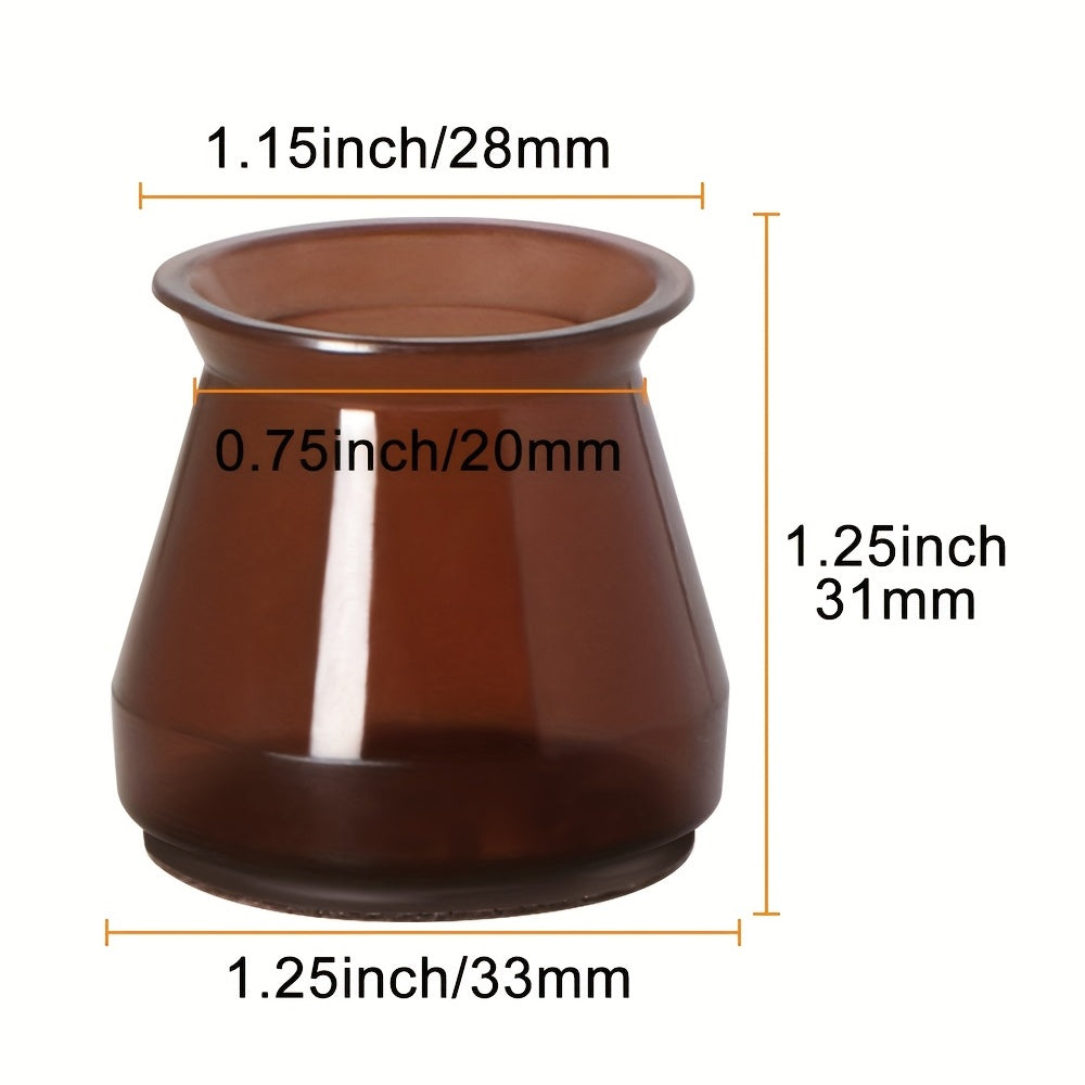 36 Silicone Chair Leg Floor Protectors with Felt Pads for Noise Reduction and Floor Protection