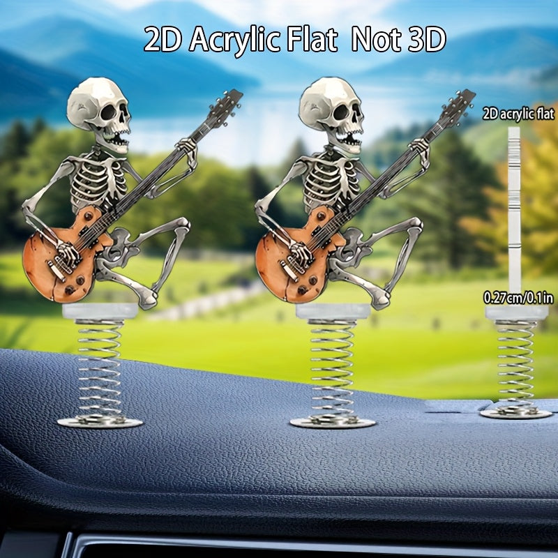 Yaratuvchi Skull Swing Avtomobil Dekoratsiyasi Akril 2D Tekis Stol Ichki Sovgʻa