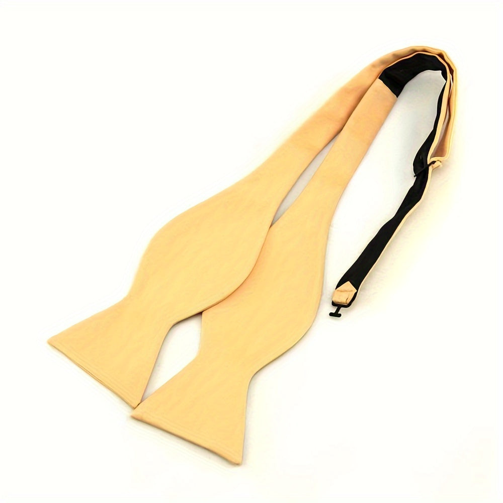 Men's Bow Tie for Weddings and Formal Events Black Satin Adjustable Accessory