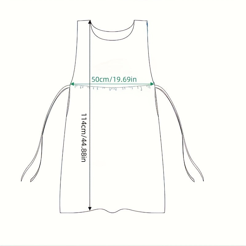 Plus Size Apron with Round Neckline Kitchen Cooking Bib Adjustable Fit