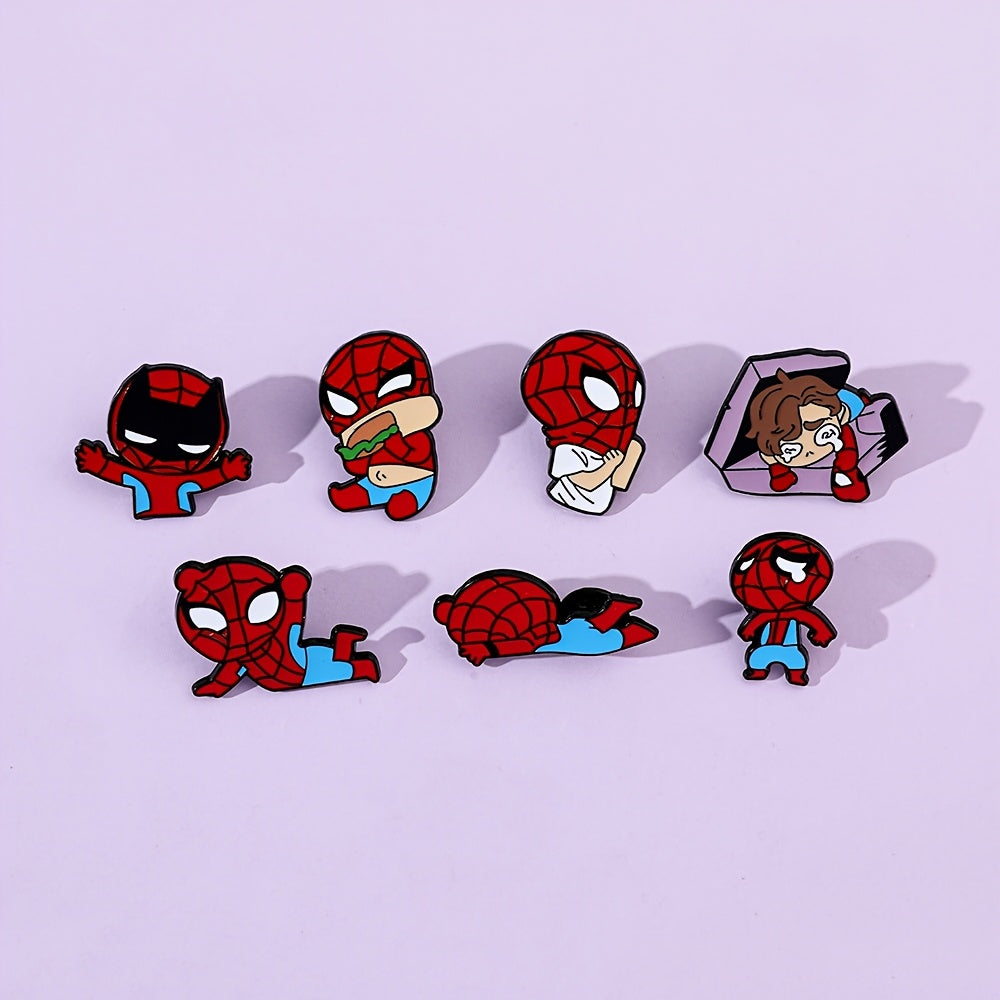 9 ta multfilm hayvonlar broochlari, emal pinlar, vintage metall nishonlar, sumkalar, kiyim-kechak aksessuarlari uchun