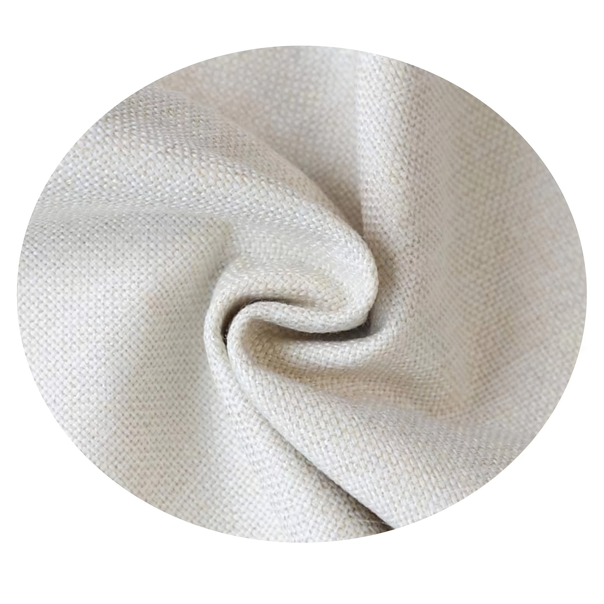 Linen Throw Pillow Cover with Bird Design, Zipper Closure, Machine Washable