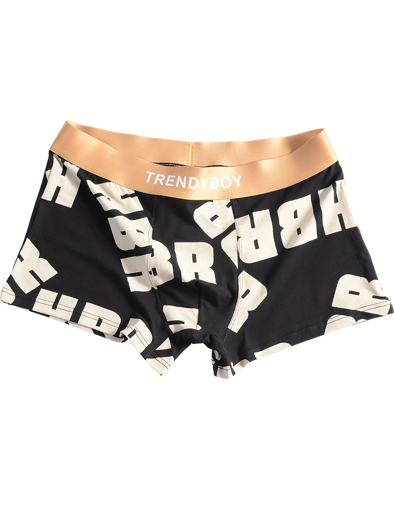 Men's Cotton Boxer Briefs with Elastic Waistband and Random Colors