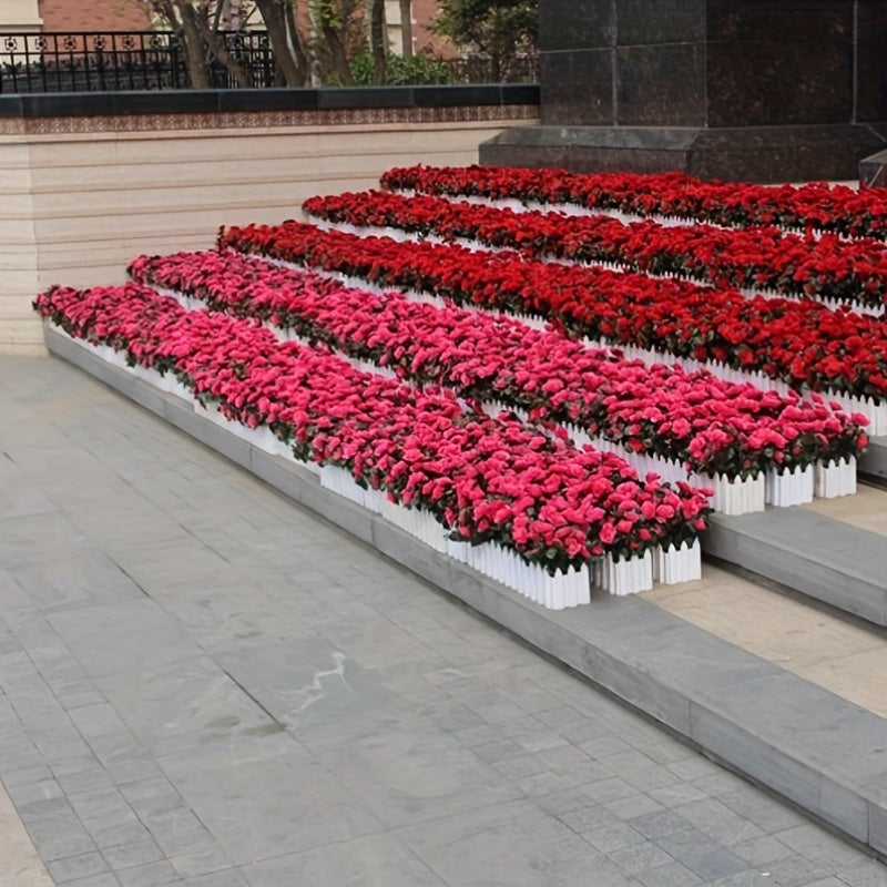 Искусственные азалиевые гирлянды с 21-цветковыми пластиковыми стеблями для уличного декора.