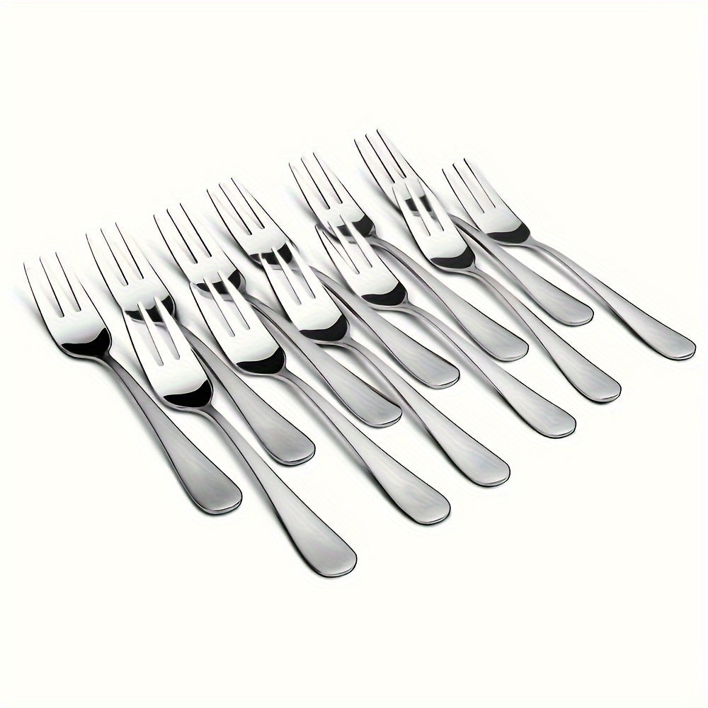 Stainless Steel Dessert Forks Set 6/12 Pieces for Appetizers Salads and Fruit