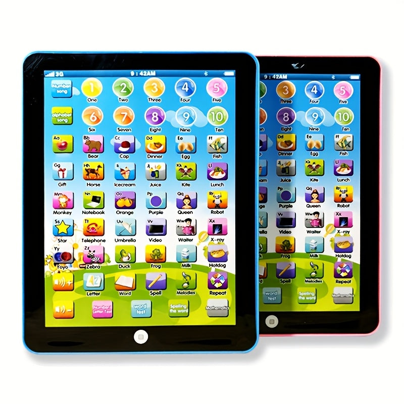 Educational Learning Toy for Early Alphabet and Music Development in Blue and Pink Durable ABS Resin Case for Children Ages 3+