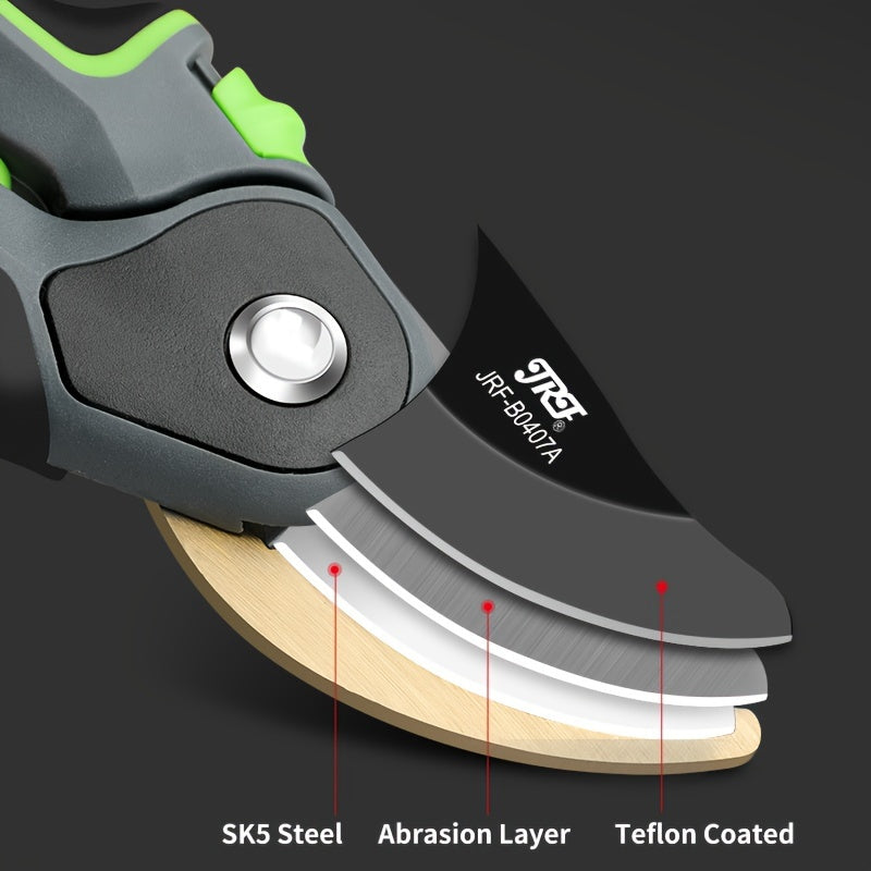 High-Performance Bypass Pruning Shears with Sharp SK5 Steel Blades for Garden Trimming