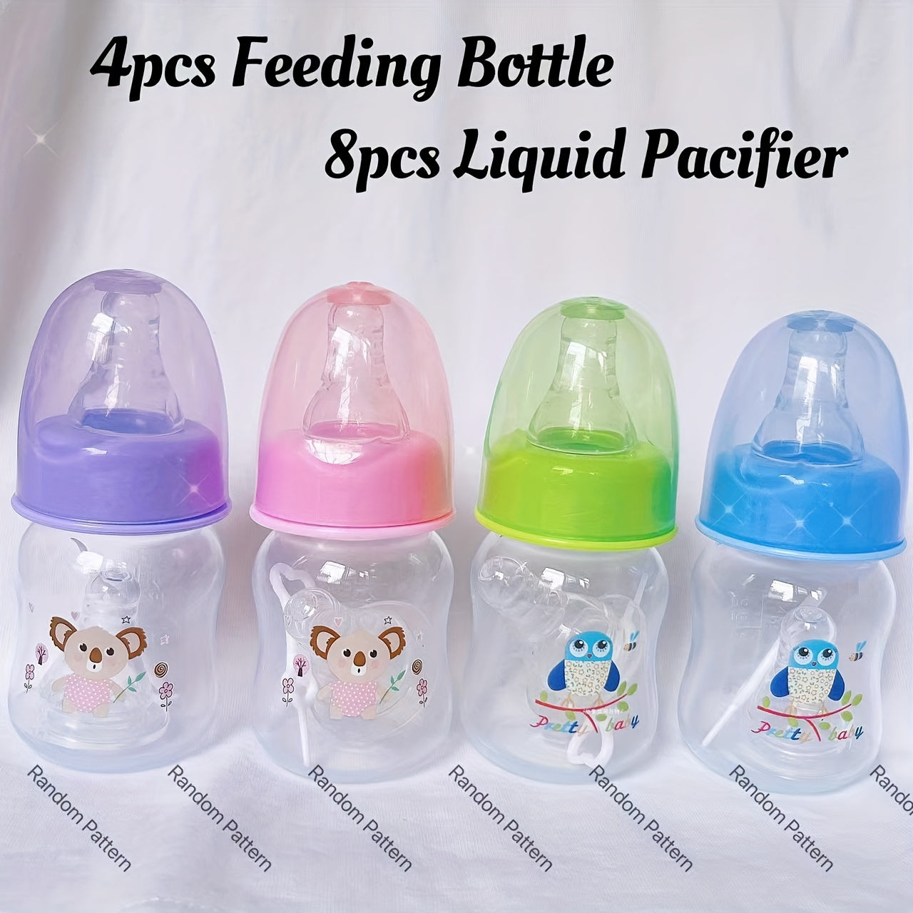 Set of 12 Children's Baby Bottles and Soothing Items 60ml Liquid Gift Set for Kids