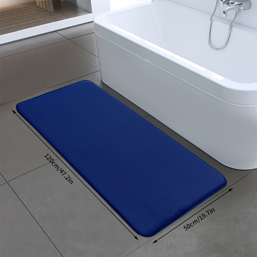 Alfombra de baño de esponja de alta densidad 39.88x59.94cm Antideslizante Suave Blanca Absorbente