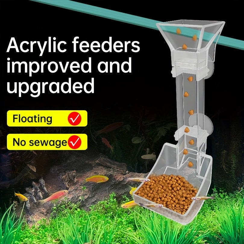 Aquarium Fish Feeding Kit with Shrimp Plate Acrylic Tube and Cleaning Brush