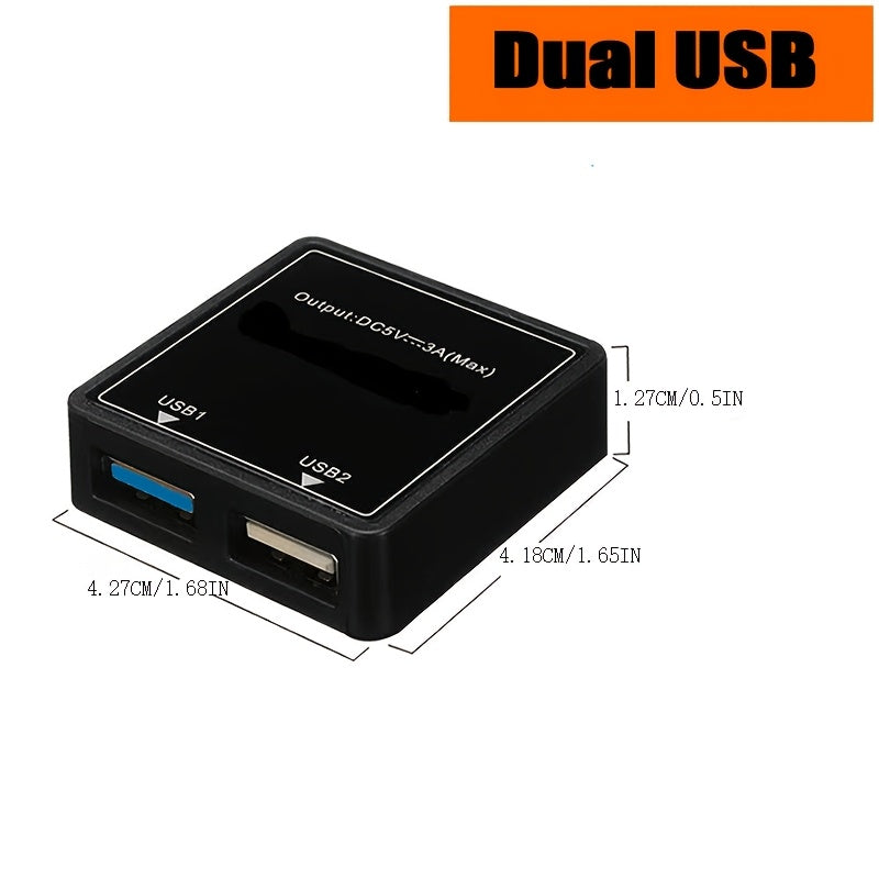 Convertidor alimentado por energía solar 6V-24V entrada doble USB 5V 3A salida plástico