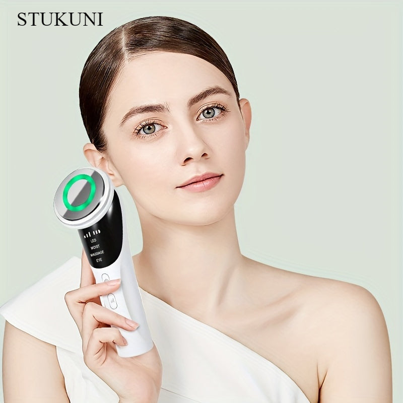 Ayollar uchun yuzga mo'ljallangan Light Beige parvarish vositalari, zaryadlanadigan yuz vibratori massajeri va uyda foydalanish uchun bo'yin massaj vositalari, 14-fevral kuni sovg'a uchun mukammal.