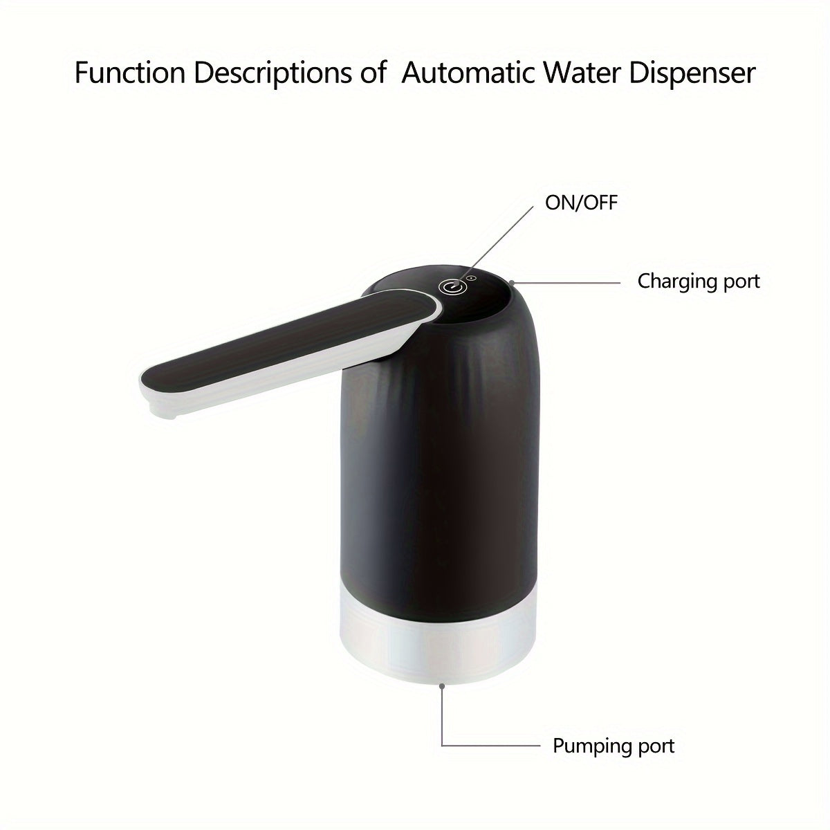 USB Rechargeable PP Water Tank Pump for Automatic Drinking Water Dispensing