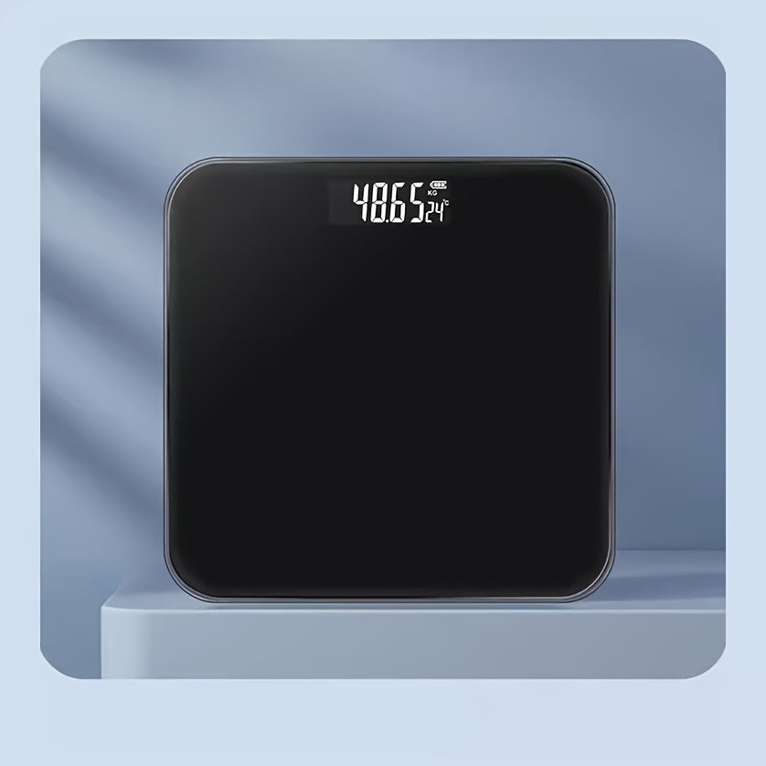 Цифровые напольные весы с высокоточным датчиком, прочным закалённым стеклом, компактным дизайном, грузоподъемностью 180 кг, синий ЖК-дисплей