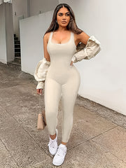 Women Plus-Size Seamless Body-Shaping Bodysuit for Winter Fitness