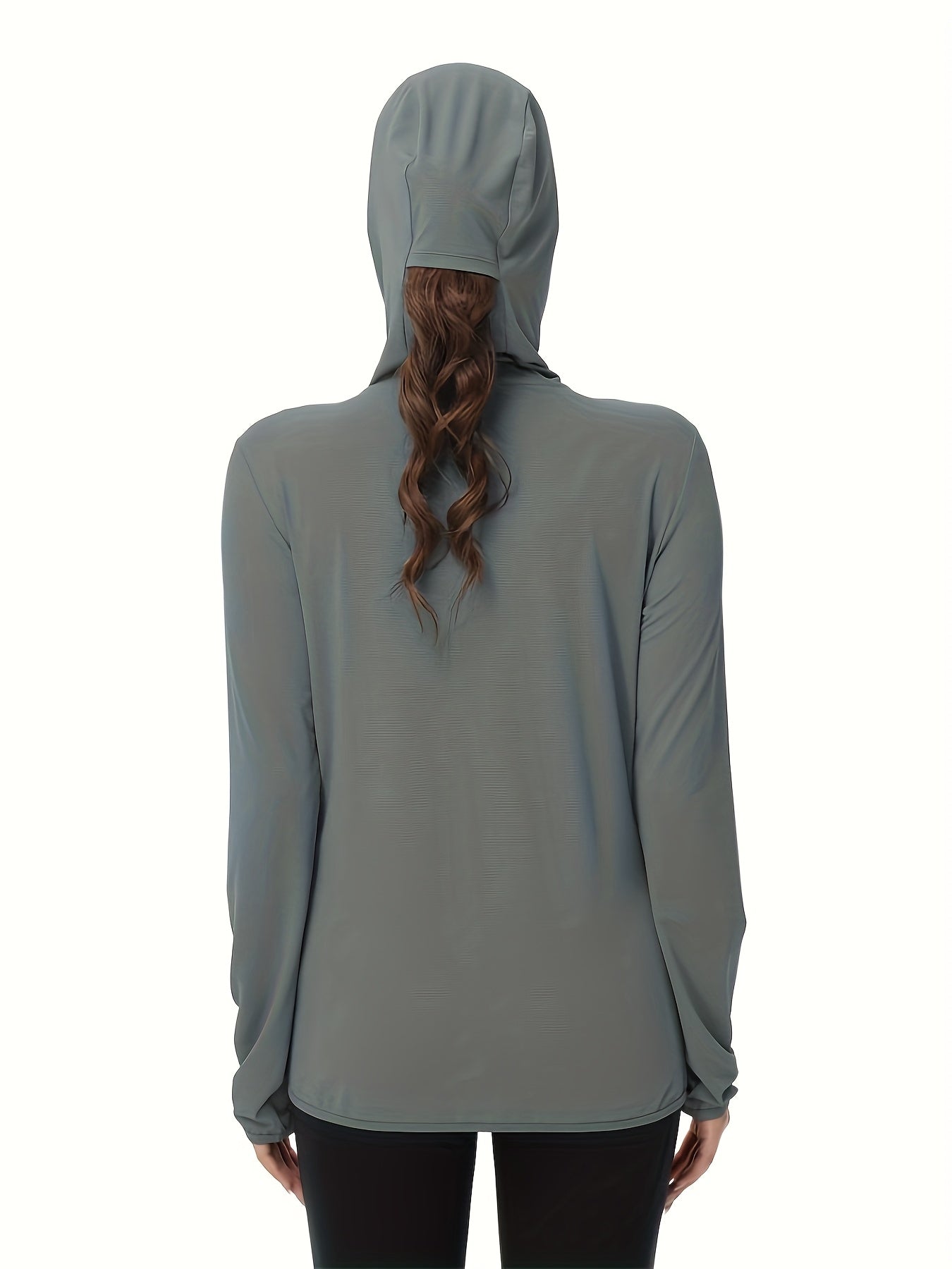 Plus Size Women's Lightweight Breathable Hooded Jacket for Outdoor Activities