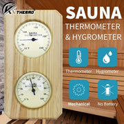 Wooden Sauna Thermo-Hygrometer Indoor Spa Temperature and Humidity Meter Celsius Fahrenheit