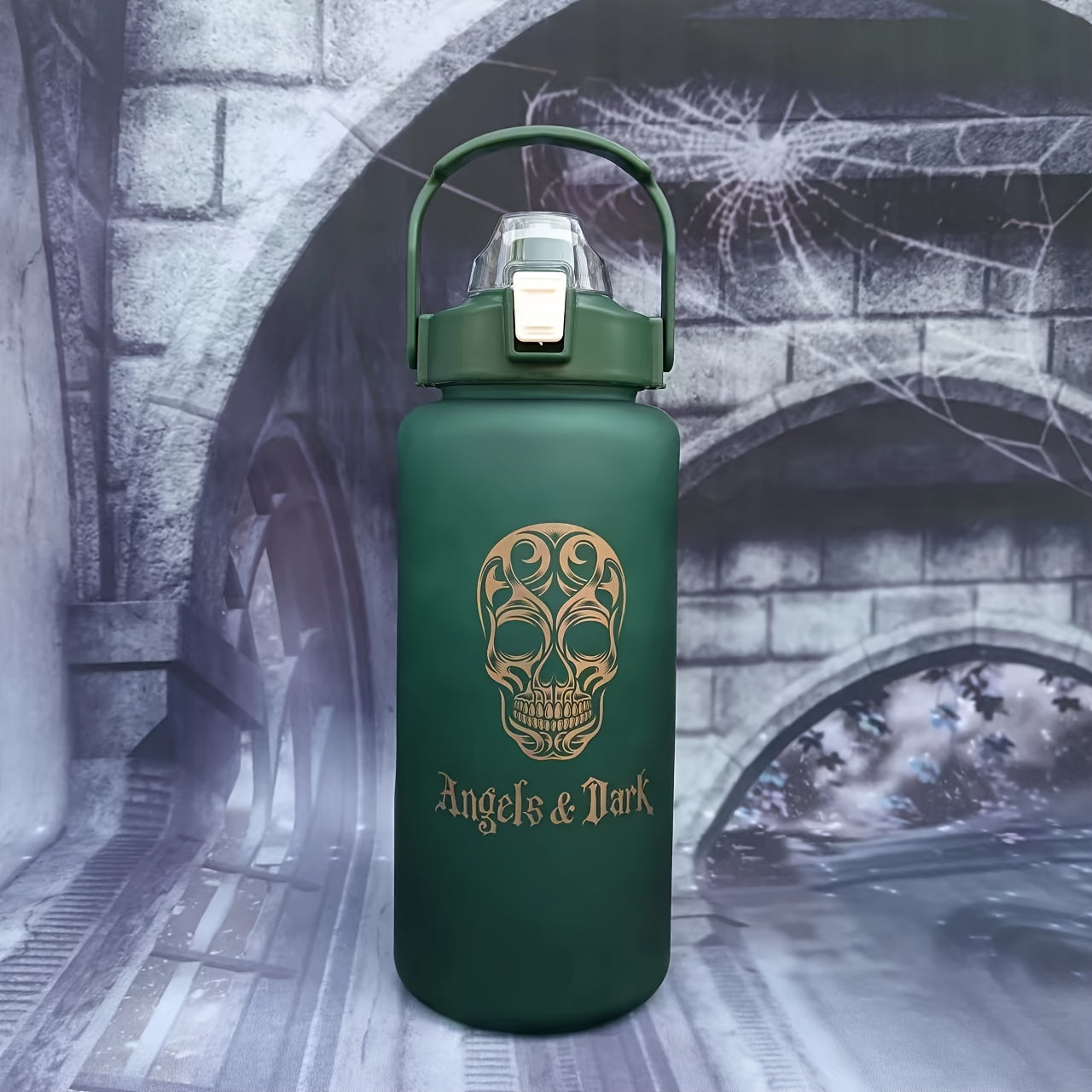 Dark Skull and Angel Water Bottles 300ml 700ml 2000ml Leak-Proof Durable