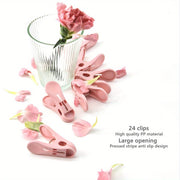24 Pieces Windproof Clothespins Durable Clothes Socks Sheet Hangers Drying