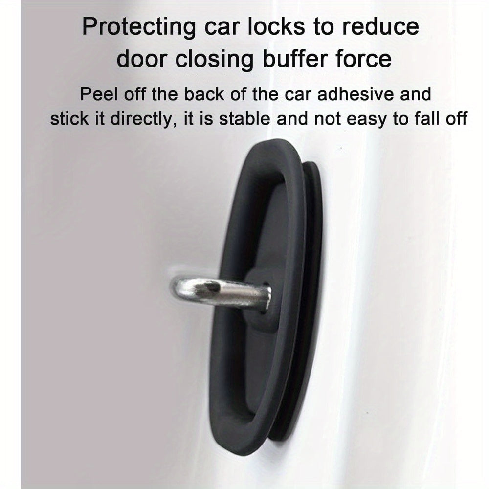 Car Door Shock Absorber Pads Black White Silicone Noise Reduction Impact Protectors