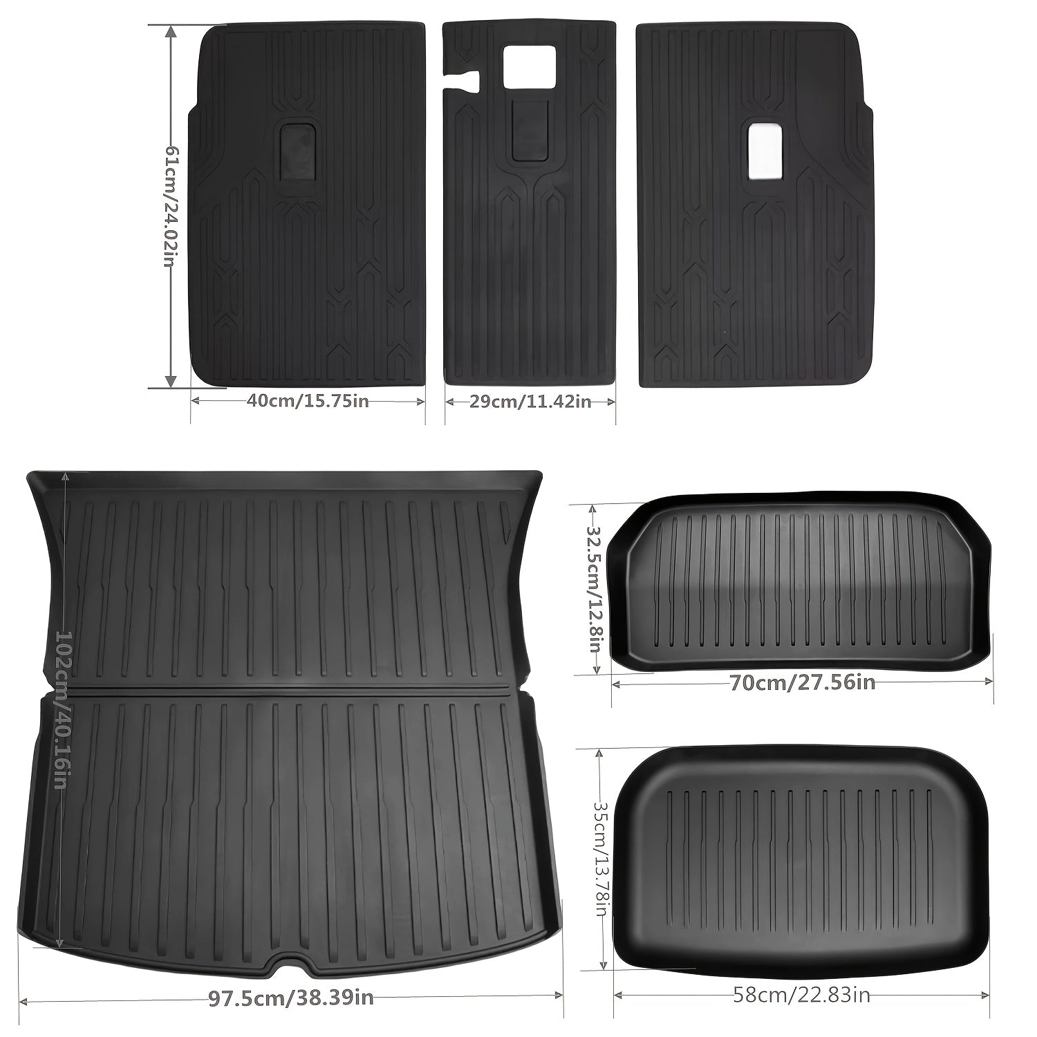 Trunk Mat for Tesla Model Y TPE Cargo Liner Non-Slip Durable Wear-Resistant