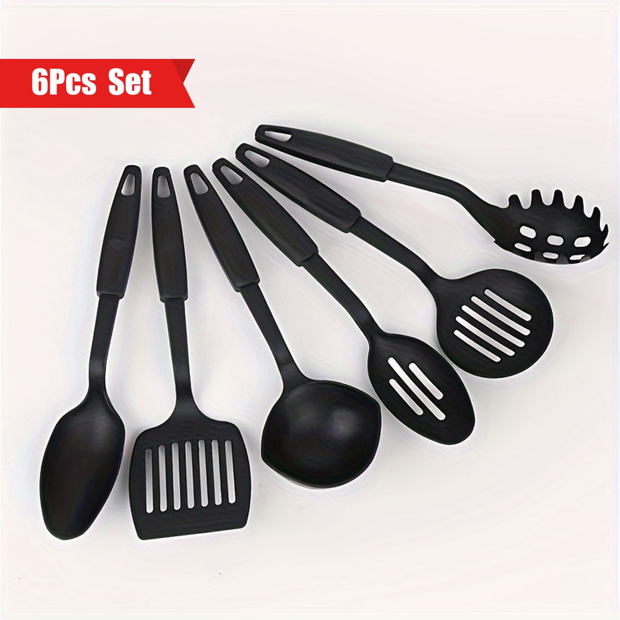 6-Piece Kitchen Utensil Set Non-Stick Safe Heat Resistant Ergonomic Handles